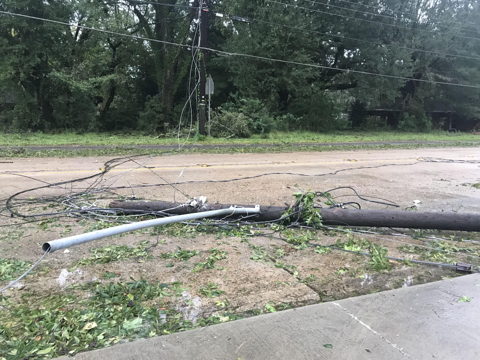Hurricane Ida power lines